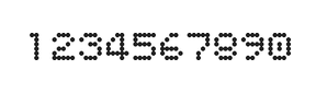 5×6数字点阵字体 ddN56AA1567