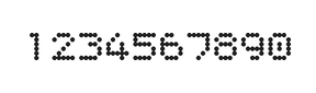 5×6数字点阵字体 ddN56AA1568