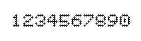5×6数字点阵字体 ddN56AA1572