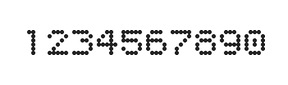 5×6数字点阵字体 ddN56AA1577
