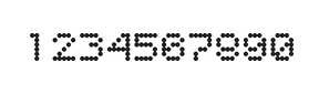 5×6数字点阵字体 ddN56AA1578