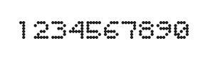 5×6数字点阵字体 ddN56AA1581