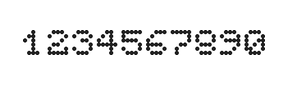 5×6数字点阵字体 ddN56AA1583