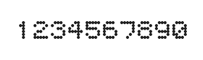 5×6数字点阵字体 ddN56AA1584