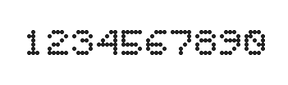 5×6数字点阵字体 ddN56AA1585