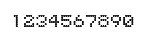 5×6数字点阵字体 ddN56AA1586
