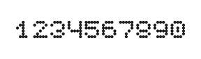 5×6数字点阵字体 ddN56AA1588