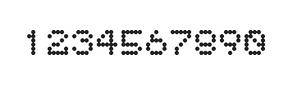 5×6数字点阵字体 ddN56AA1590