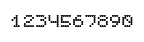 5×6数字点阵字体 ddN56AA1593