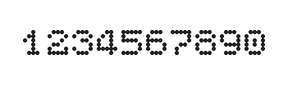 5×6数字点阵字体 ddN56AA1594