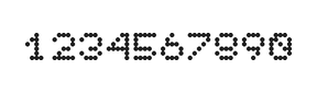 5×6数字点阵字体 ddN56AA1600