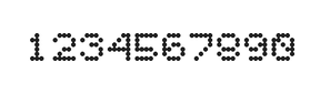 5×6数字点阵字体 ddN56AA1601