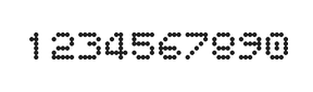 5×6数字点阵字体 ddN56AA1609