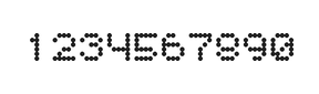 5×6数字点阵字体 ddN56AA1612
