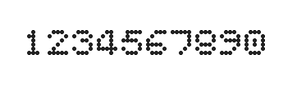 5×6数字点阵字体 ddN56AA1613