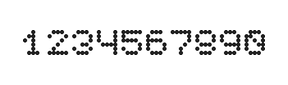 5×6数字点阵字体 ddN56AA1619