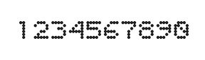 5×6数字点阵字体 ddN56AA1624