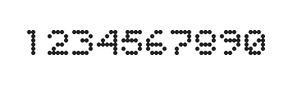 5×6数字点阵字体 ddN56AA1632