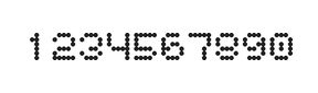 5×6数字点阵字体 ddN56AA1637