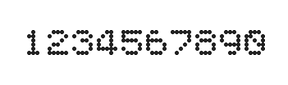 5×6数字点阵字体 ddN56AA1638