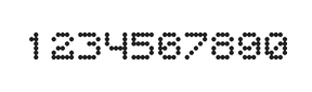 5×6数字点阵字体 ddN56AA1642