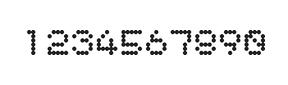 5×6数字点阵字体 ddN56AA1643