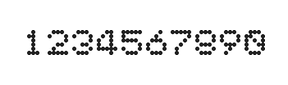 5×6数字点阵字体 ddN56AA1645