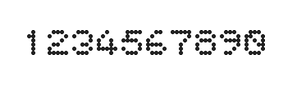 5×6数字点阵字体 ddN56AA1646