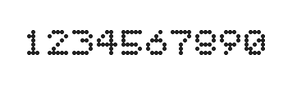 5×6数字点阵字体 ddN56AA1648