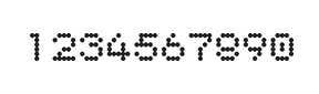 5×6数字点阵字体 ddN56AA1654