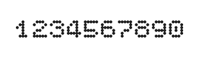 5×6数字点阵字体 ddN56AA1657