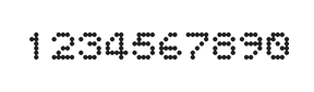 5×6数字点阵字体 ddN56AA1661