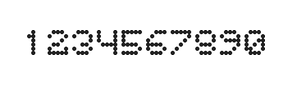 5×6数字点阵字体 ddN56AA1662