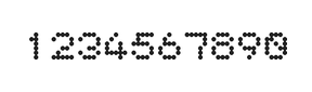 5×6数字点阵字体 ddN56AA1664