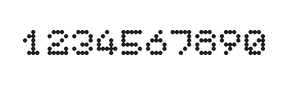 5×6数字点阵字体 ddN56AA1665