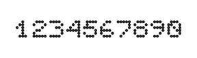 5×6数字点阵字体 ddN56AA1666