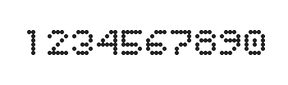 5×6数字点阵字体 ddN56AA1669