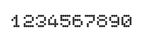 5×6数字点阵字体 ddN56AA1672