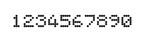 5×6数字点阵字体 ddN56AA1673