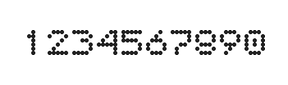 5×6数字点阵字体 ddN56AA1676