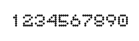 5×6数字点阵字体 ddN56AA1681