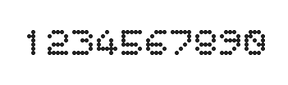 5×6数字点阵字体 ddN56AA1684