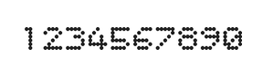 5×6数字点阵字体 ddN56AA1686