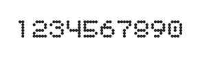 5×6数字点阵字体 ddN56AA1687