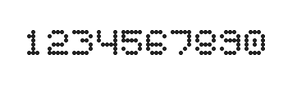 5×6数字点阵字体 ddN56AA1689