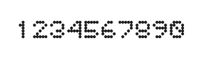 5×6数字点阵字体 ddN56AA1692