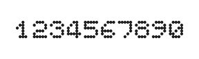 5×6数字点阵字体 ddN56AA1694