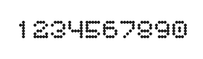 5×6数字点阵字体 ddN56AA1697