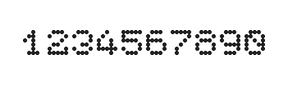 5×6数字点阵字体 ddN56AA1699