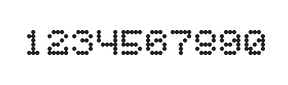 5×6数字点阵字体 ddN56AA1700